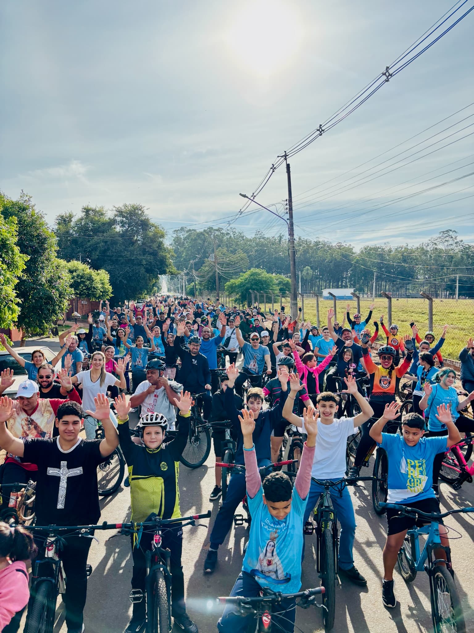 4º Pedalando com Maria reúne fiéis em manhã de oração e devoção